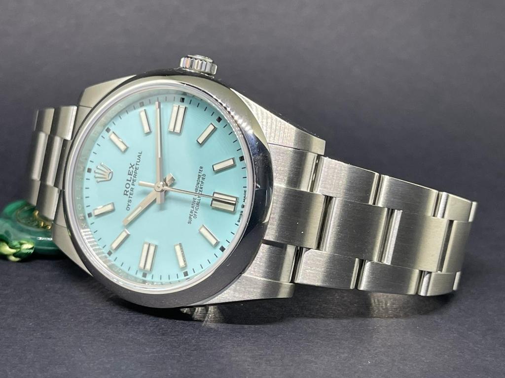 Oyster Perpetual Stainless Steel Turquoise Blue Dial - 124300