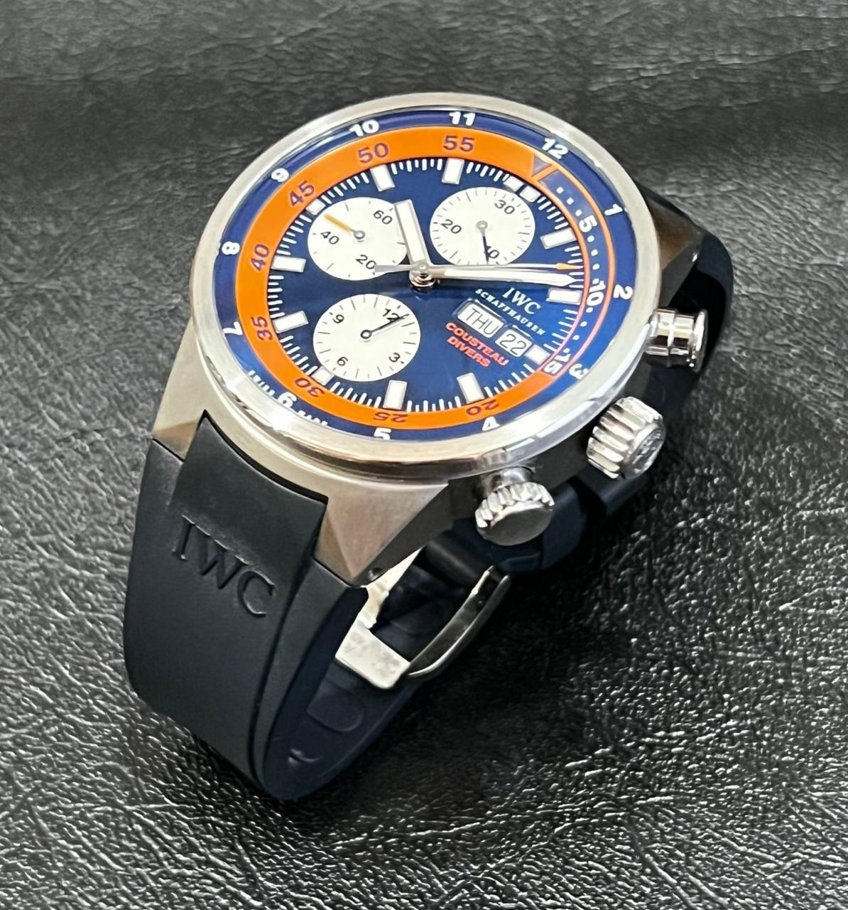 Cousteau Divers Aquatimer Chronograph Steel Blue Dial Limited 2500 Pcs. - IW3781-01