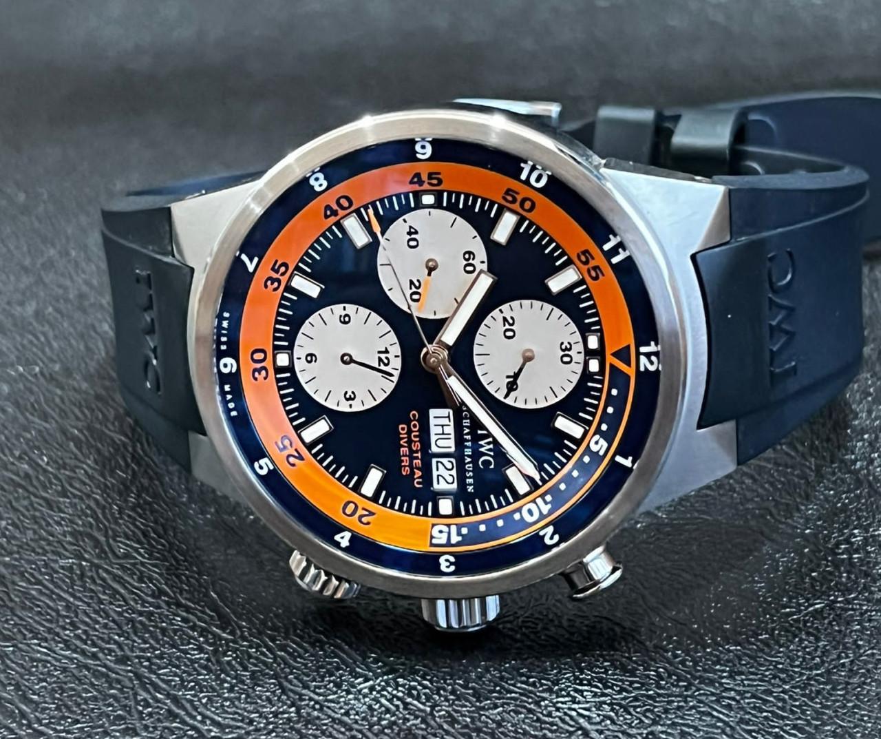 Cousteau Divers Aquatimer Chronograph Steel Blue Dial Limited 2500 Pcs. - IW3781-01