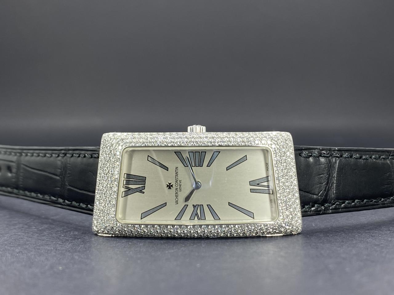 Vacheron Constantin Ladies Quartz White Gold Diamonds Silver Dial - 25510/000G