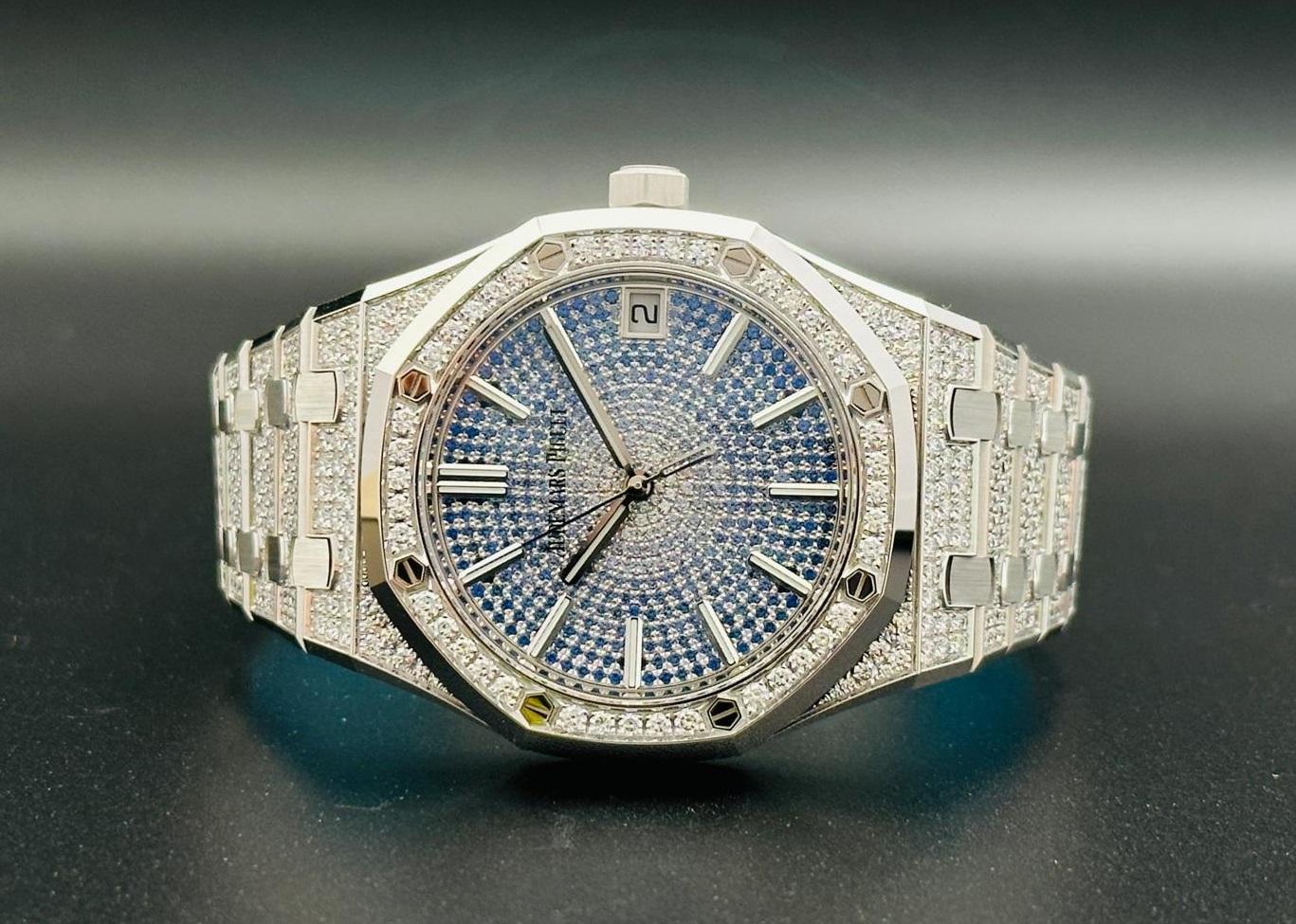 Royal Oak "50th Anniversary" Blue Sapphire Dial White Gold - 15512BC.ZZ.1322BC.01