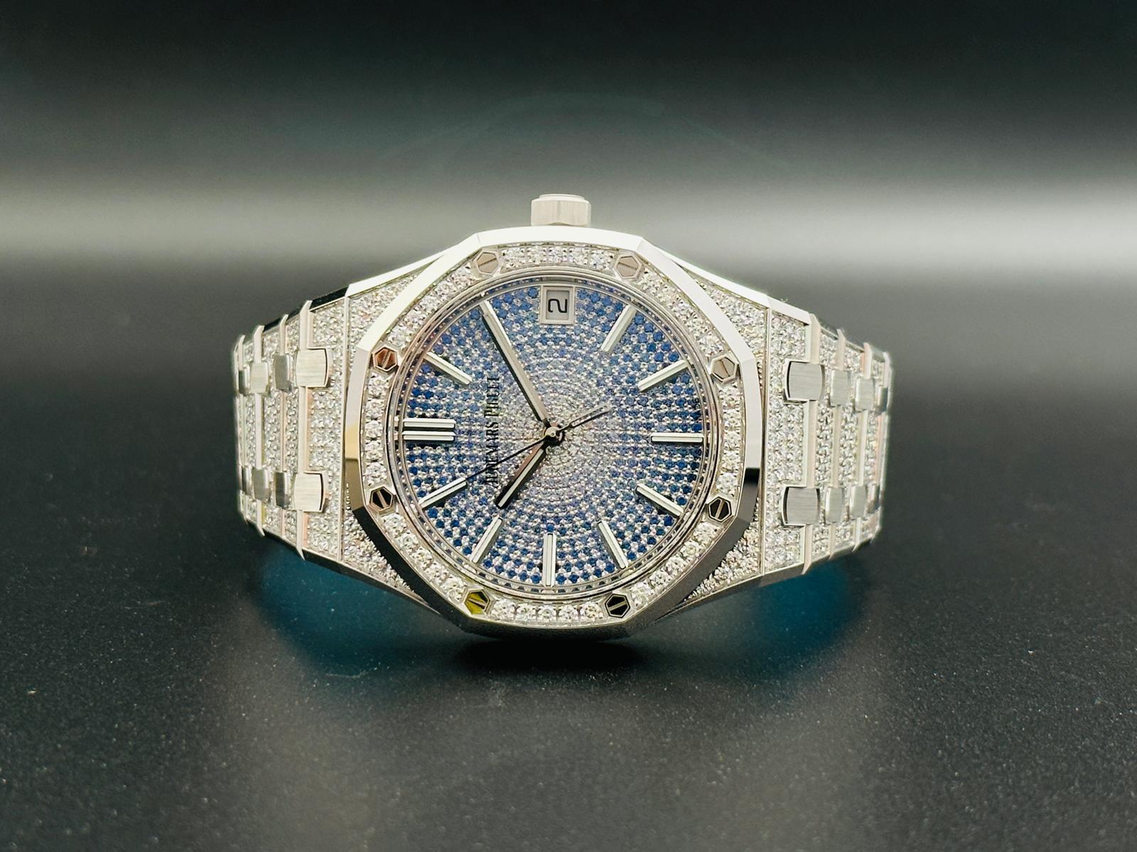 Royal Oak "50th Anniversary" Blue Sapphire Dial White Gold - 15512BC.ZZ.1322BC.01