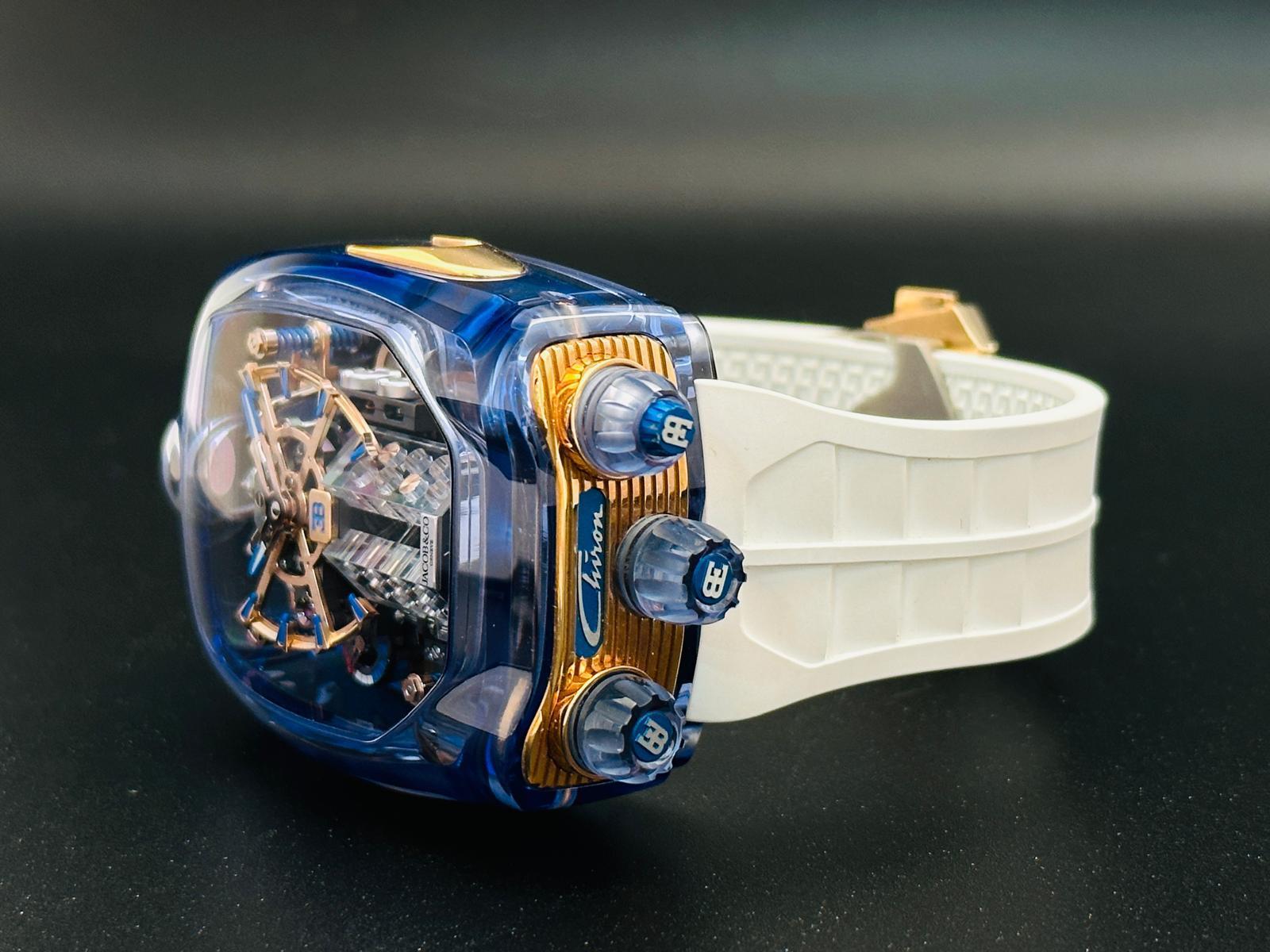 Tourbillon Bugatti Edition Blue Crystal Sapphire Chiron "Piece Unique" - BU210.80.AH.UA.BBRUA