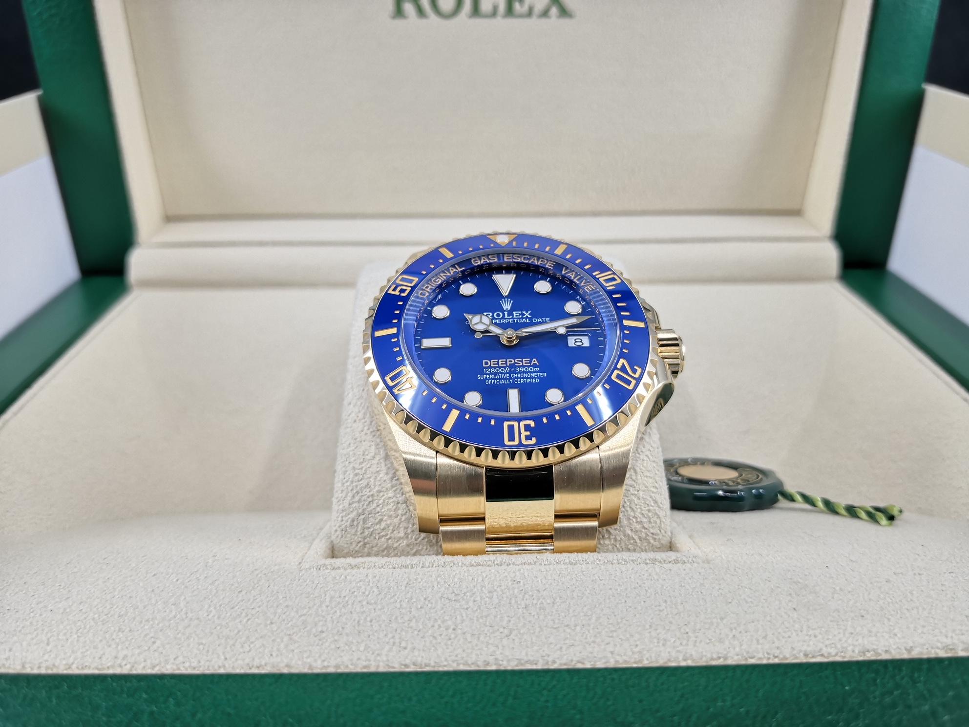 New 2024 Deepsea Yellow Gold Blue Dial Blue Cerachrom Bezel - 136668LB