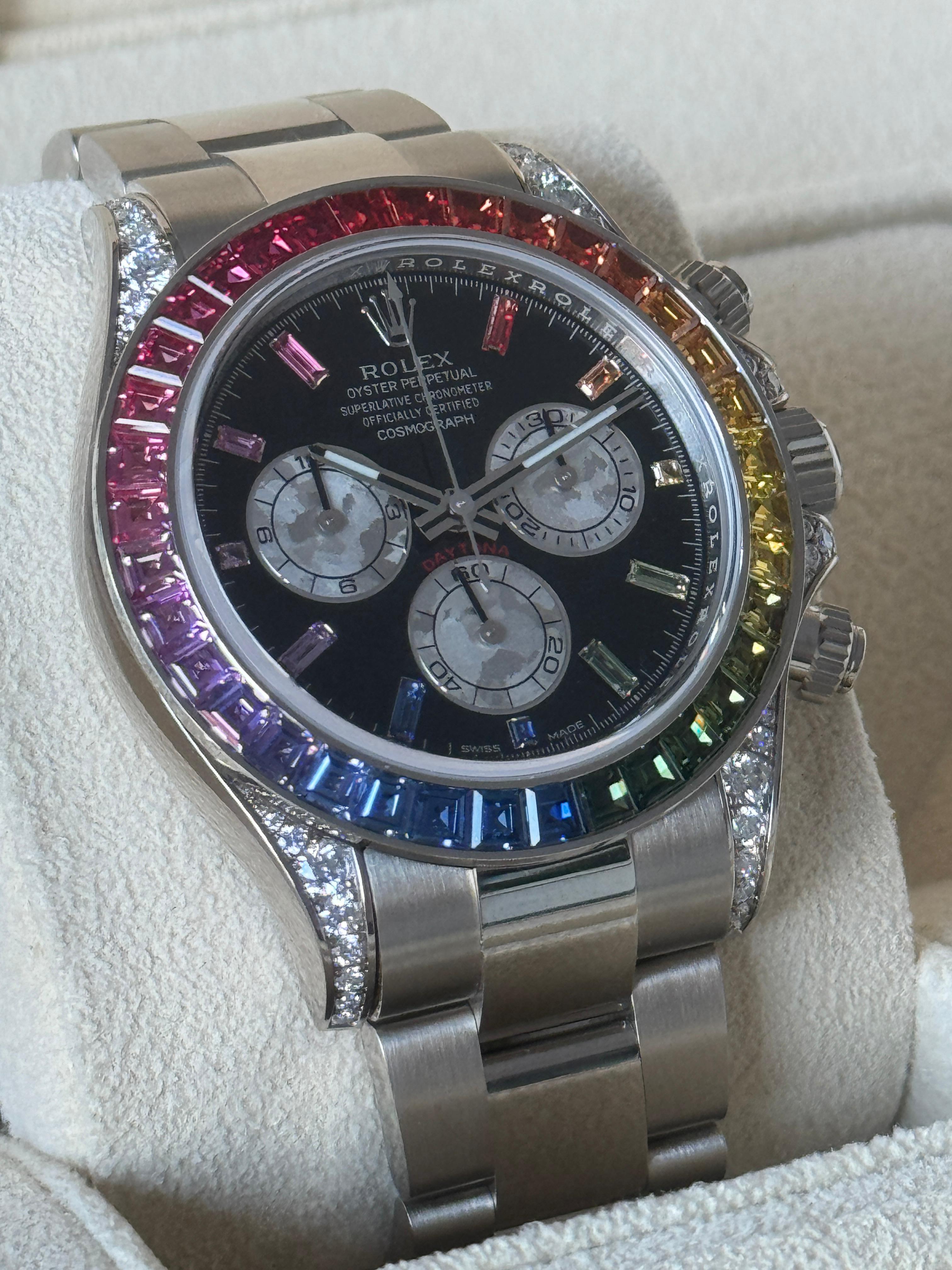 Cosmograph Daytona Oyster Perpetual Rainbow White Gold - 116599RBOW