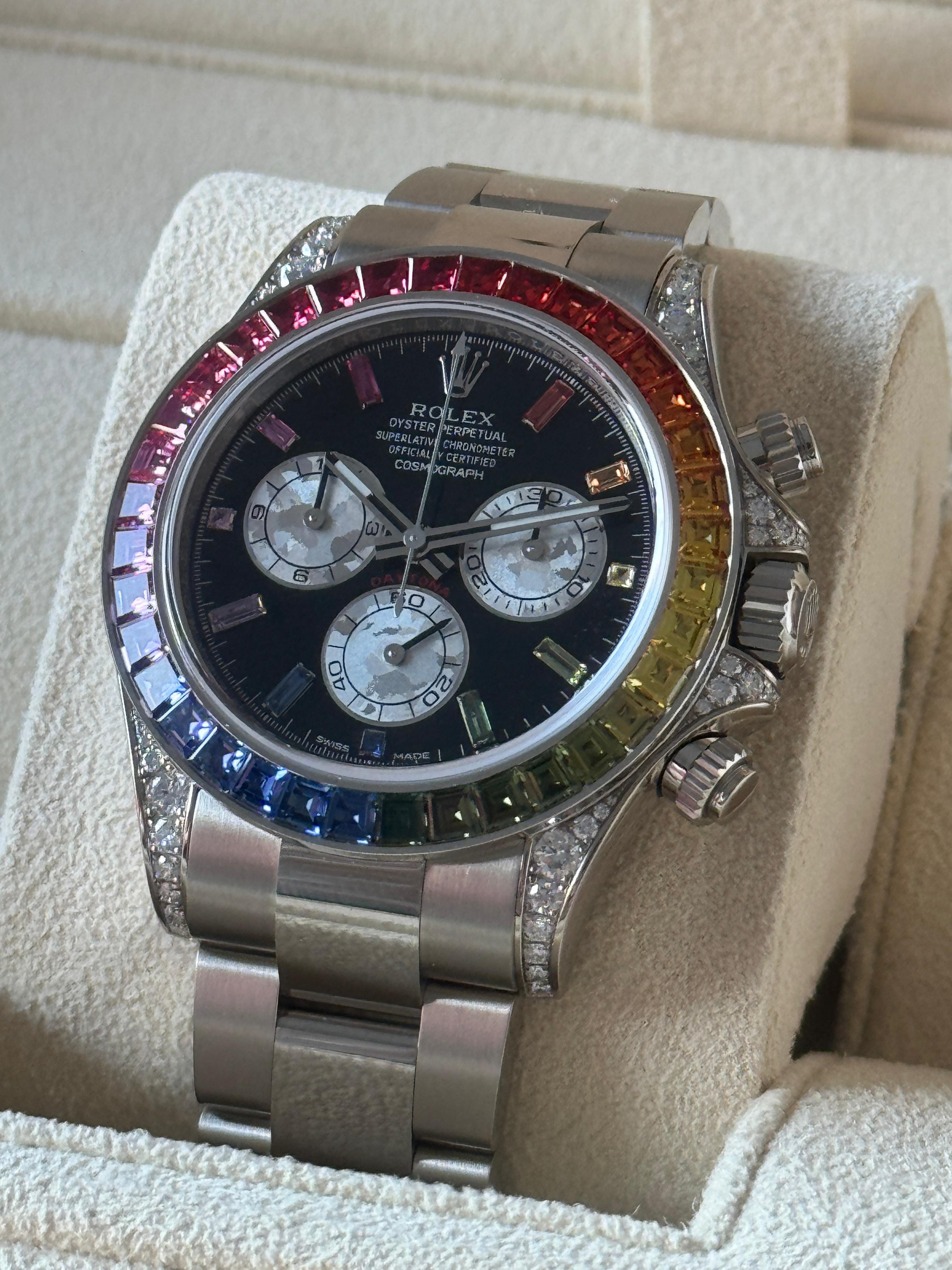 Cosmograph Daytona Oyster Perpetual Rainbow White Gold - 116599RBOW