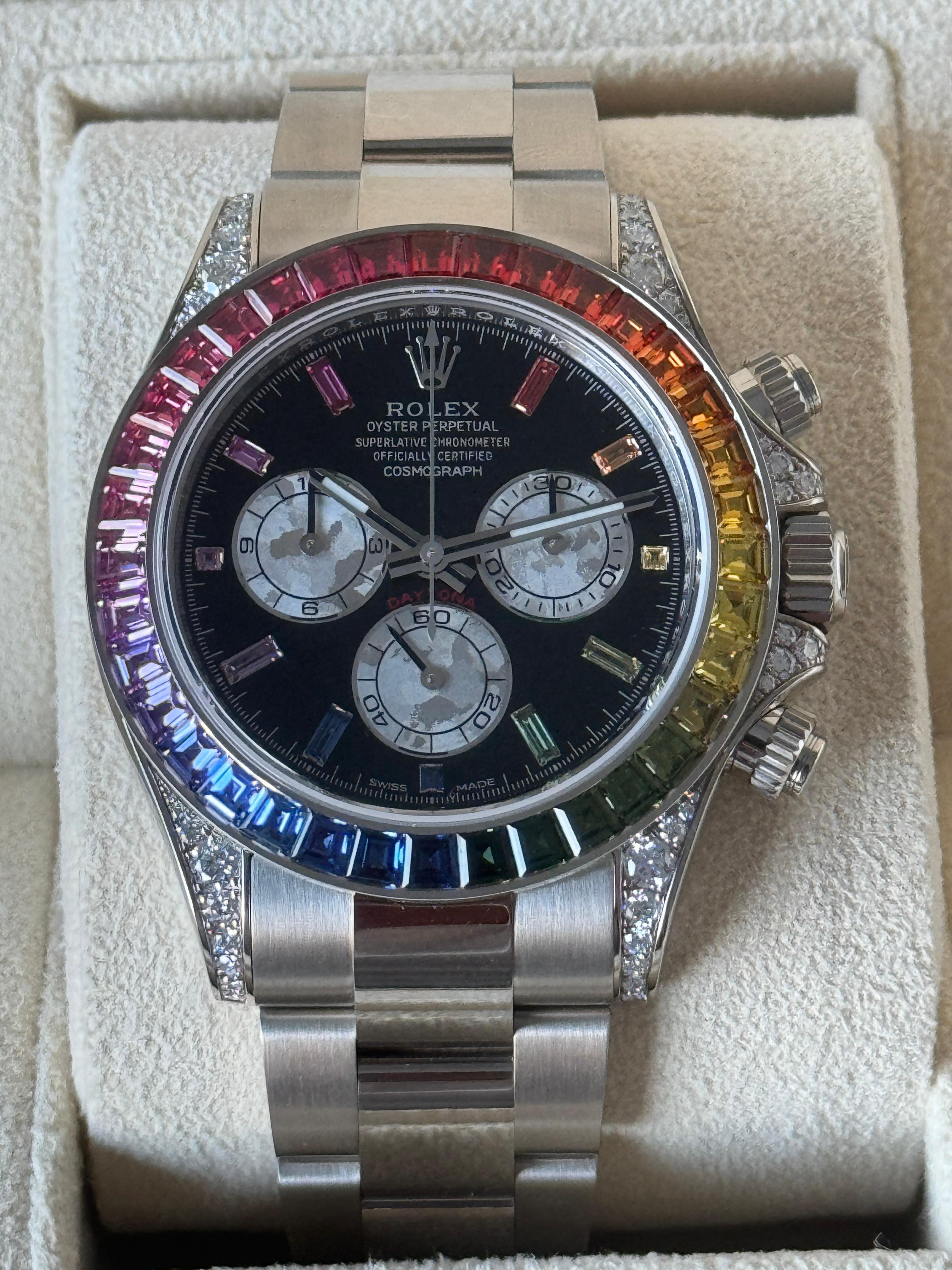 Cosmograph Daytona Oyster Perpetual Rainbow White Gold - 116599RBOW