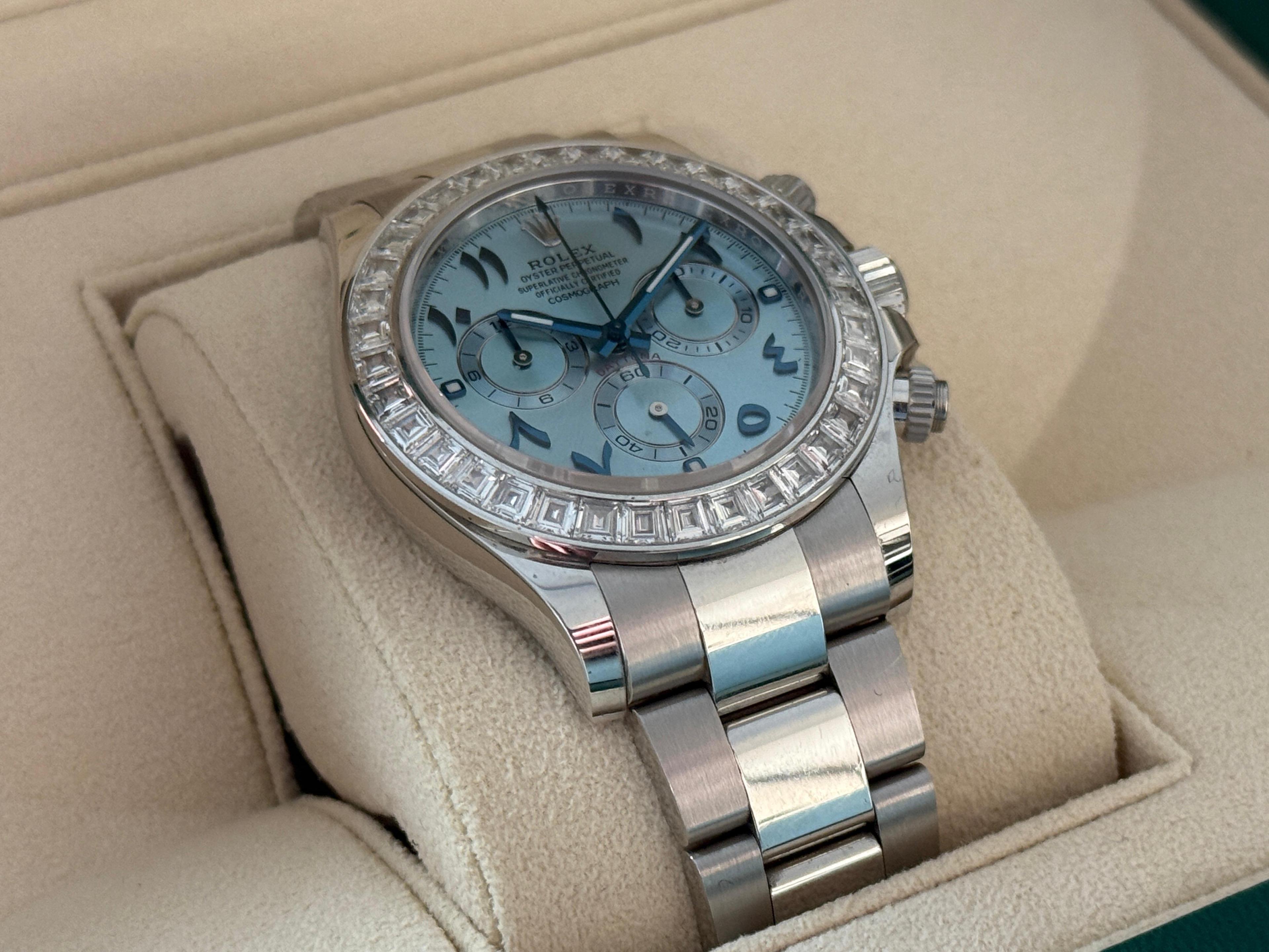 Daytona Platinum Baguette Bezel Limited Arabic Edition - 116576TBR