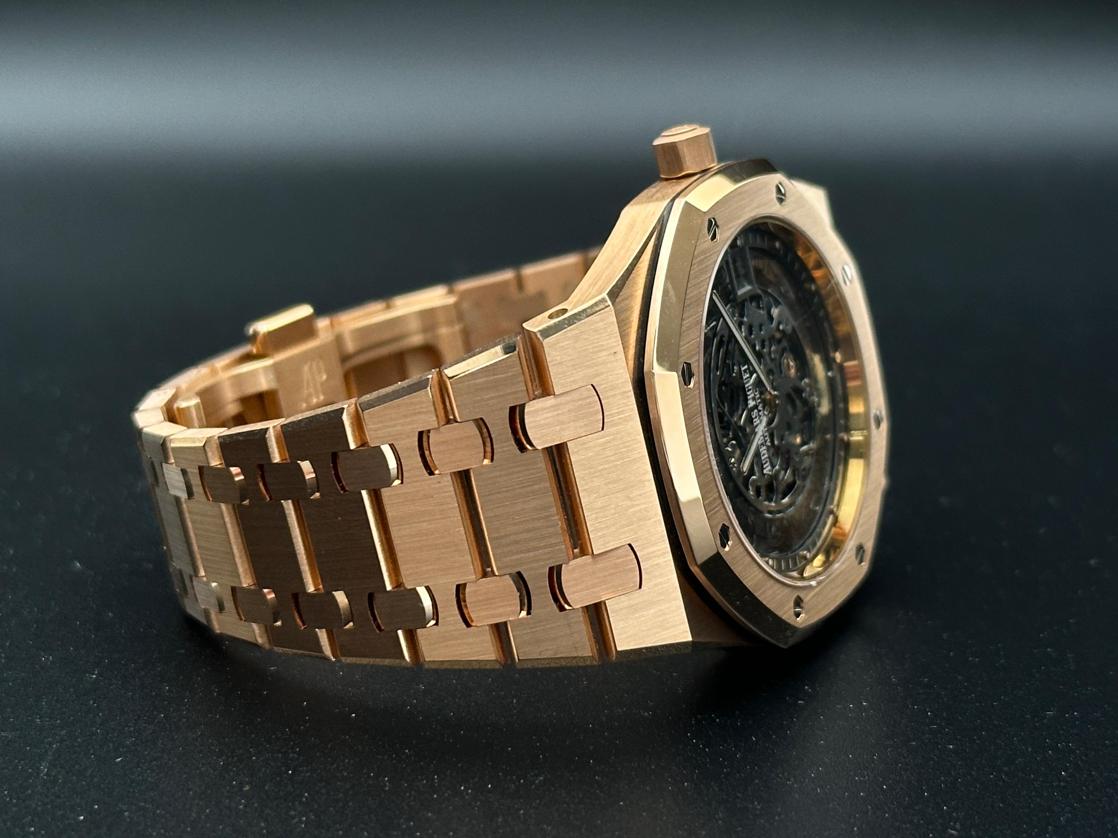 Royal Oak Extra Thin Openworked Rose Gold - 15204OR.OO.1240OR.01