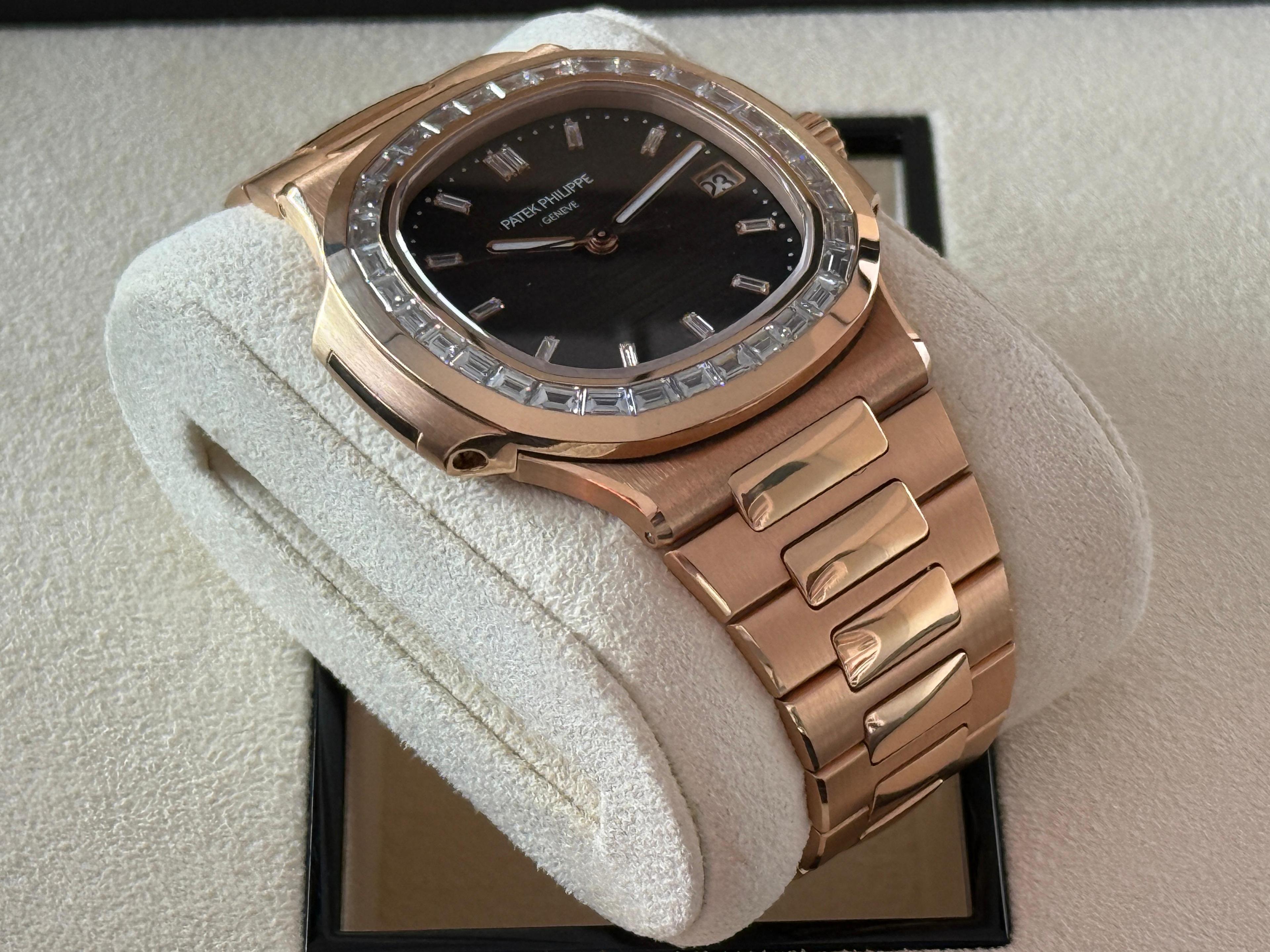 Nautilus Rose Gold Baguette Diamonds - 5723/1R-010